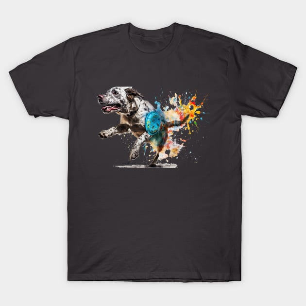 Dog and Frisbee T-Shirt by Urban Archeology Shop Gallery